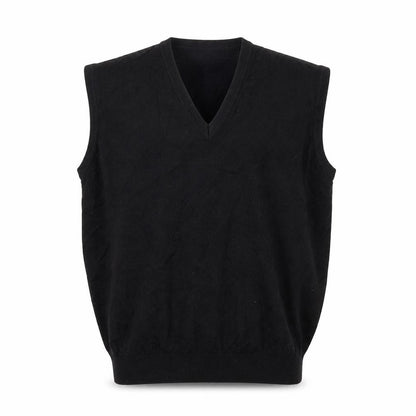 Front view of St Michael men’s black pullover sweatshirt, size S