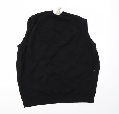 Back view of St Michael men’s black pullover sweatshirt, size S