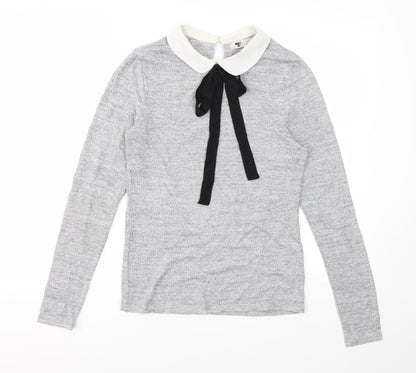 Additional front view of TEMT women’s grey jumper, size S