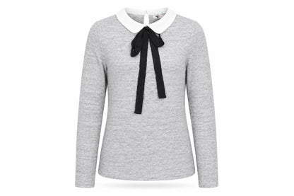 Front view of TEMT women’s grey jumper, size S