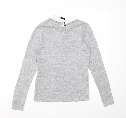 Back view of TEMT women’s grey jumper, size S