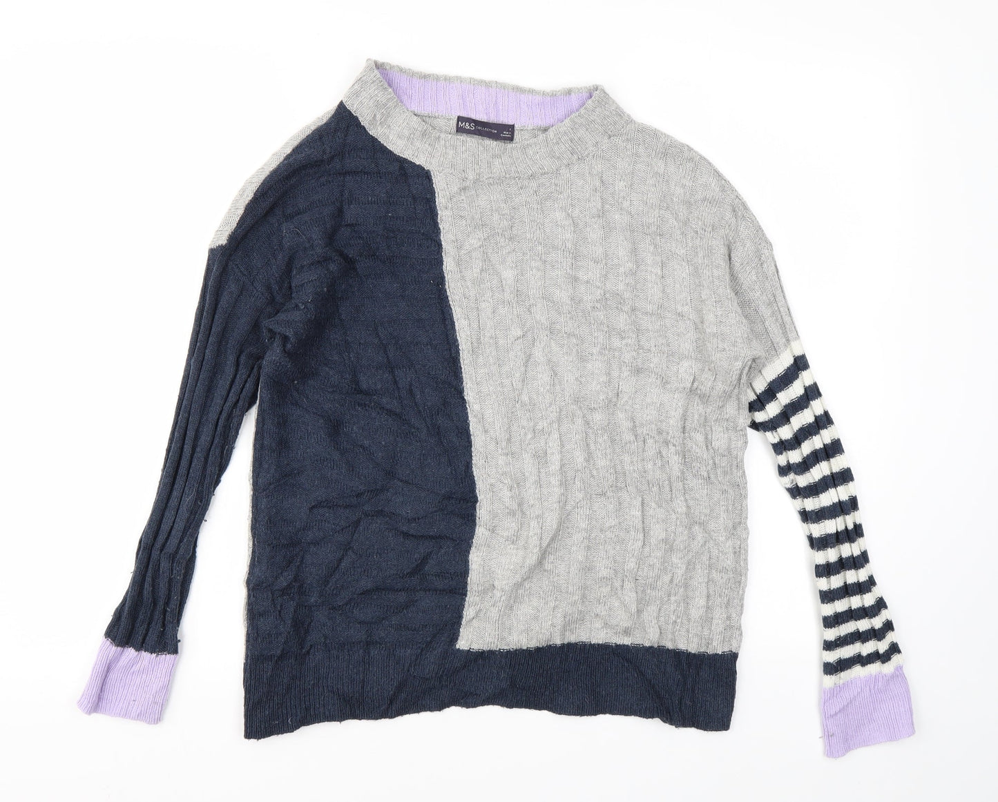 Womens UK Size S M&S Multicoloured Pullover Jumper