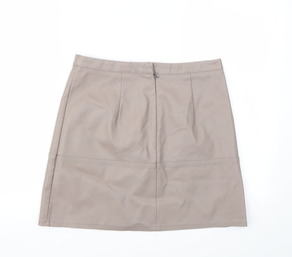 New Look Womens Brown   A-Line Skirt Size 10