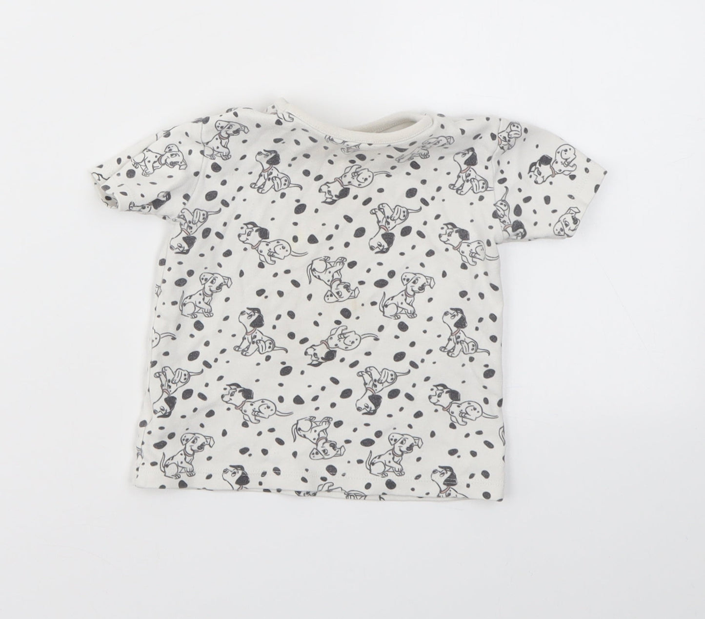 George Girls Grey Animal Print  Basic T-Shirt Size 9-12 Months