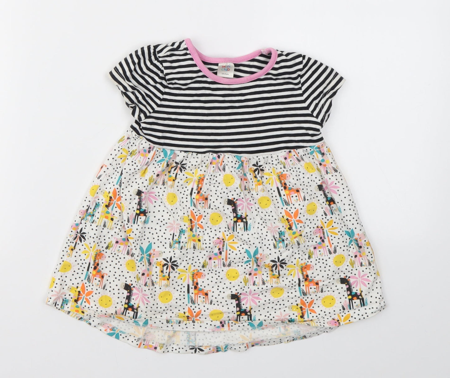 MINI CLUB  Girls Multicoloured Geometric  Fit & Flare  Size 12-18 Months