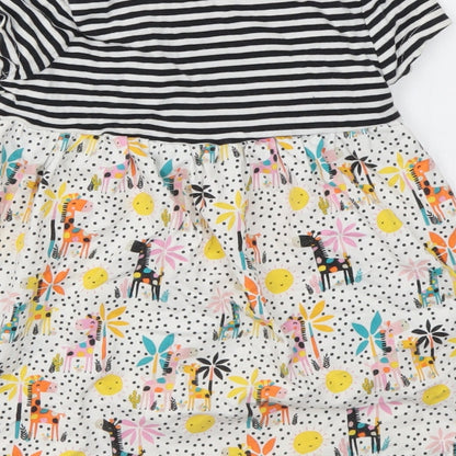 MINI CLUB  Girls Multicoloured Geometric  Fit & Flare  Size 12-18 Months