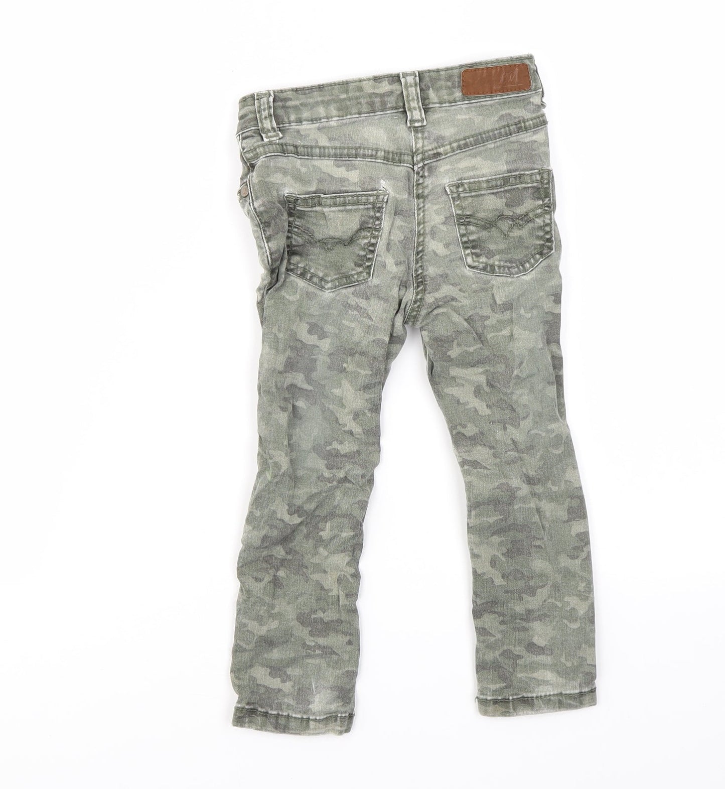 Original Marines Boys Green Check  Skinny Jeans Size 3 Years