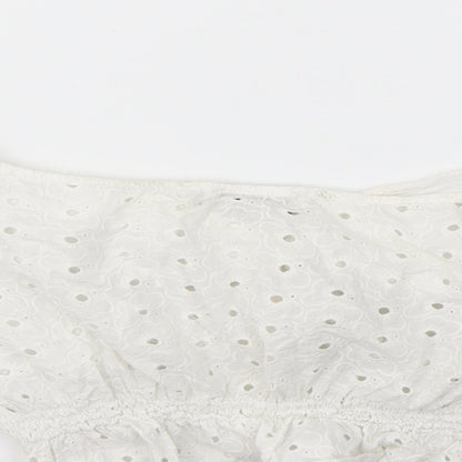 Womens UK Size 16 In the Style White Basic T-Shirt