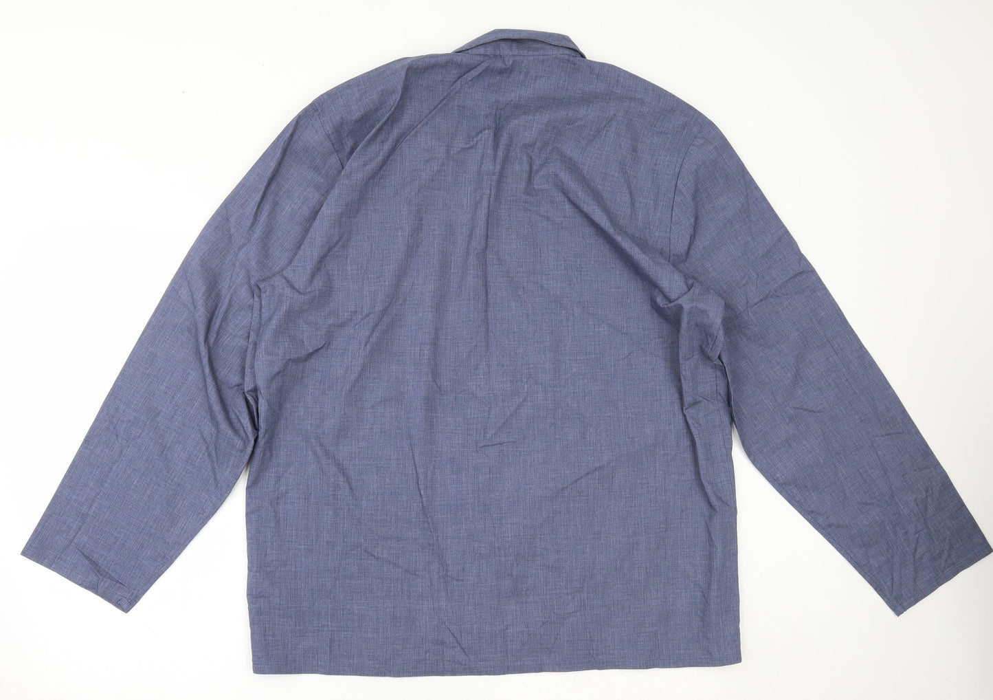 Mens UK Size L Marks and Spencer Blue  Button-Up Long Sleeve Casual Shirt