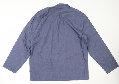Mens UK Size L Marks and Spencer Blue  Button-Up Long Sleeve Casual Shirt