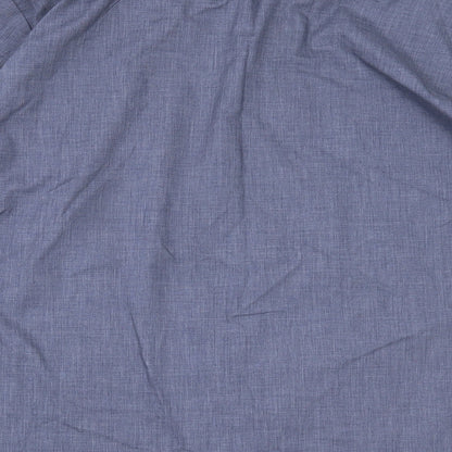 Mens UK Size L Marks and Spencer Blue  Button-Up Long Sleeve Casual Shirt