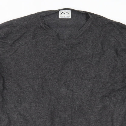Zara Mens Grey   Pullover Jumper Size M