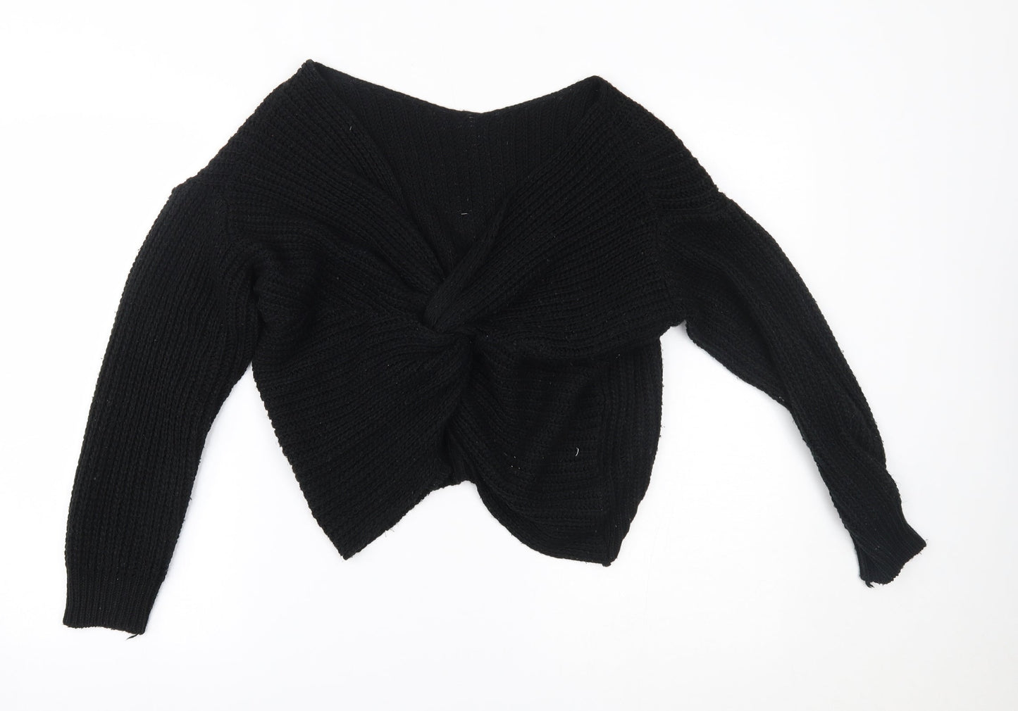Womens UK Size M Preworn Black Basic Blouse