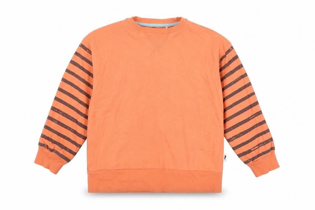 Front view of George boys’ orange pullover sweatshirt, size 5-6, years