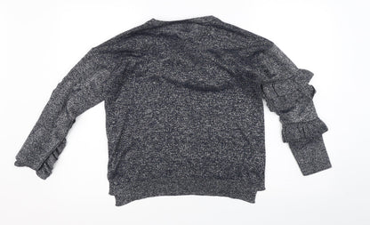 Womens UK Size 6 River Island Grey Henley Jumper