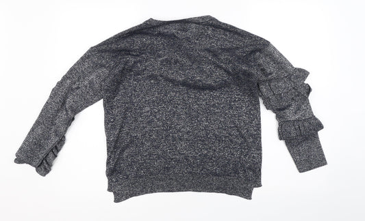 Womens UK Size 6 River Island Grey Henley Jumper