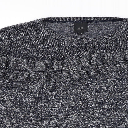 Womens UK Size 6 River Island Grey Henley Jumper