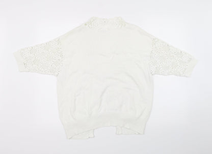 Womens UK Size M Richards White Pullover Jumper