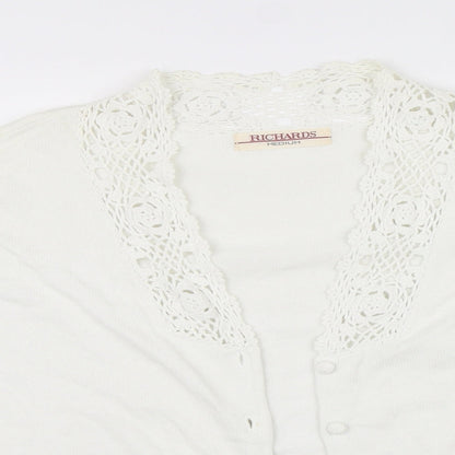 Womens UK Size M Richards White Pullover Jumper
