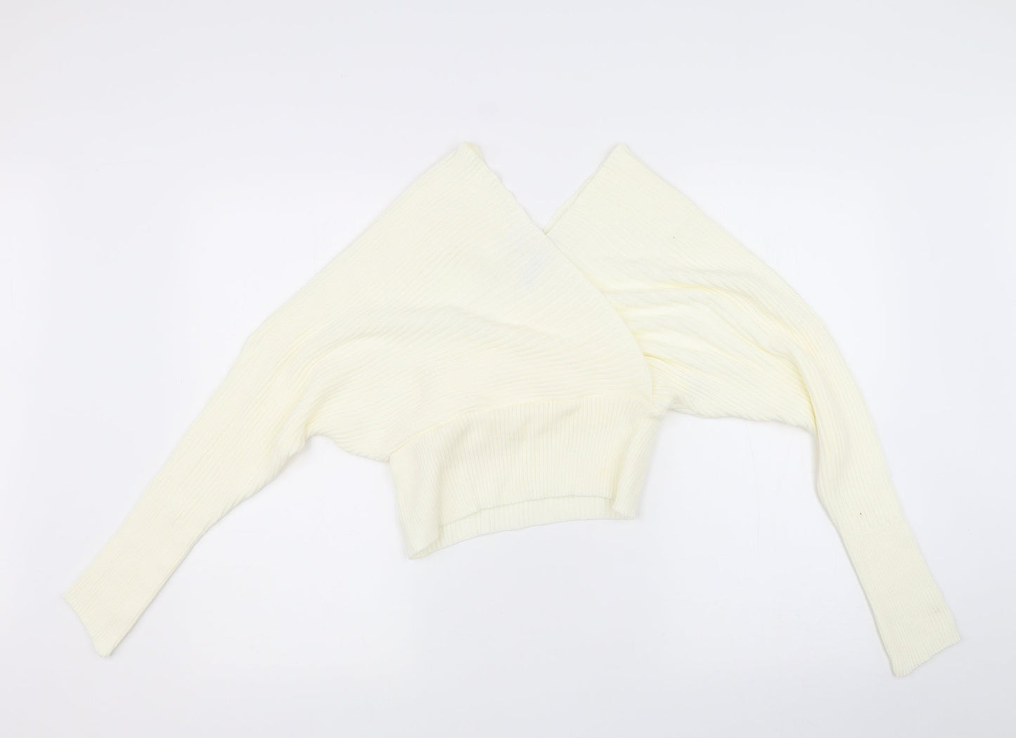 Womens UK Size S PRETTYLITTLETHING White Pullover Jumper