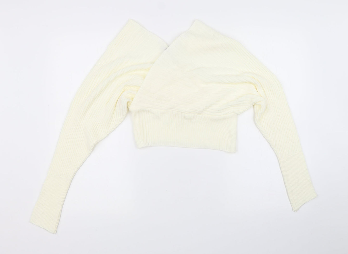 Womens UK Size S PRETTYLITTLETHING White Pullover Jumper