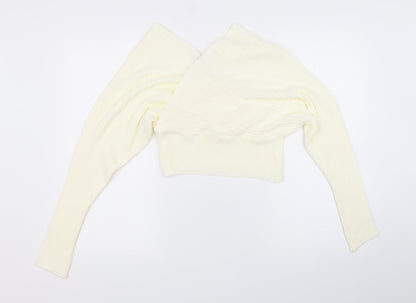 Womens UK Size S PRETTYLITTLETHING White Pullover Jumper