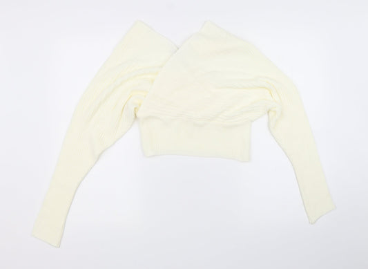 Womens UK Size S PRETTYLITTLETHING White Pullover Jumper