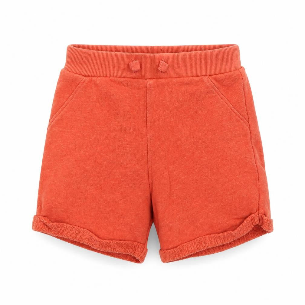 Front view of Marks & Spencer boys’ orange cropped trousers, size 12-18, months