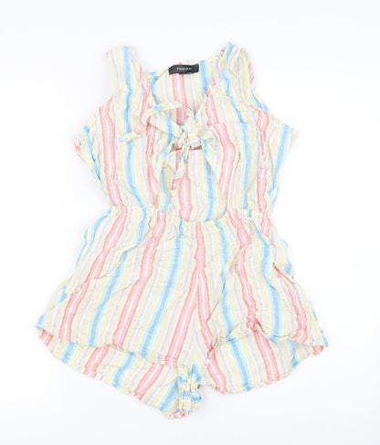 Primark Womens Multicoloured Striped  Playsuit One-Piece Size XS
