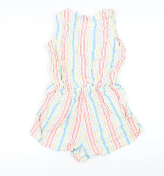Primark Womens Multicoloured Striped  Playsuit One-Piece Size XS