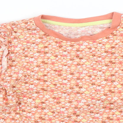 Marks and Spencer Girls Multicoloured Floral  Basic T-Shirt Size 4-5 Years