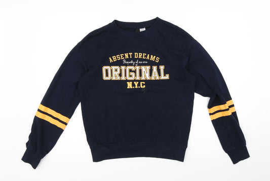 Divided Womens Blue   Pullover Sweatshirt Size XS