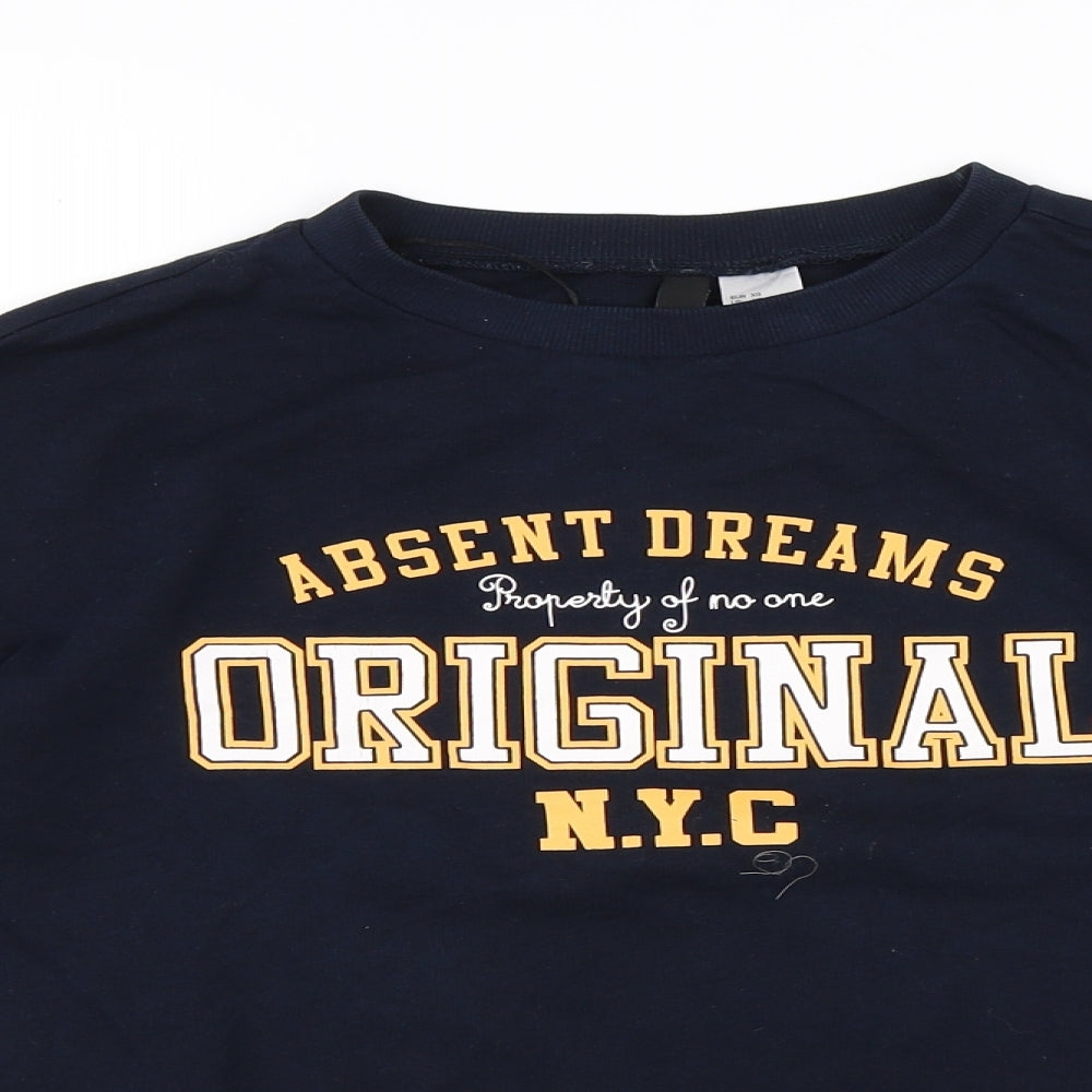 Divided Womens Blue   Pullover Sweatshirt Size XS