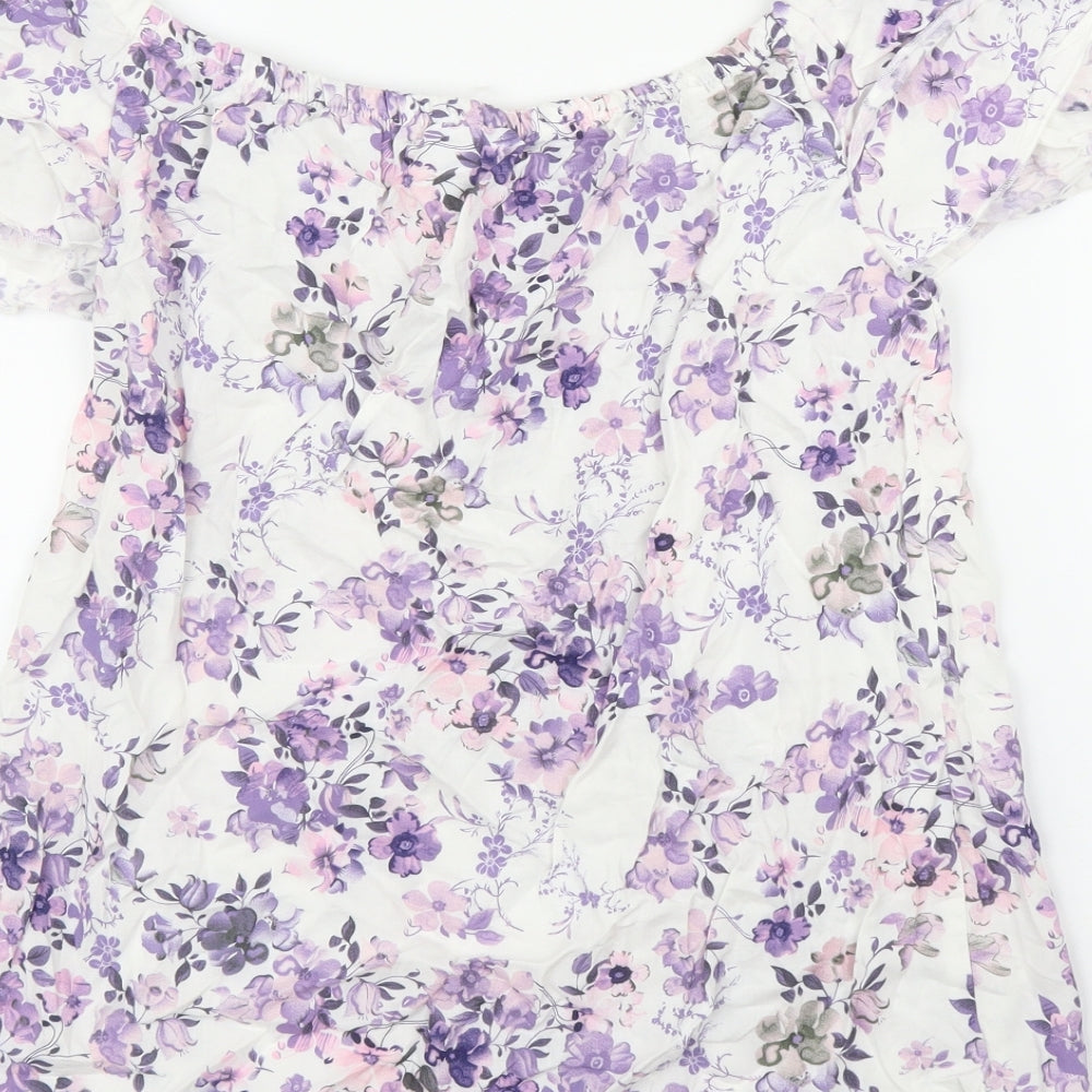 Womens UK Size 10 Beloved Purple Basic Blouse