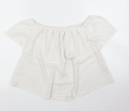 Stradavarius Womens White   Basic Blouse Size S