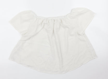 Stradavarius Womens White   Basic Blouse Size S