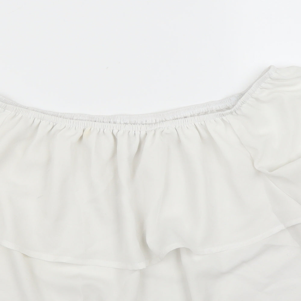 Stradavarius Womens White   Basic Blouse Size S