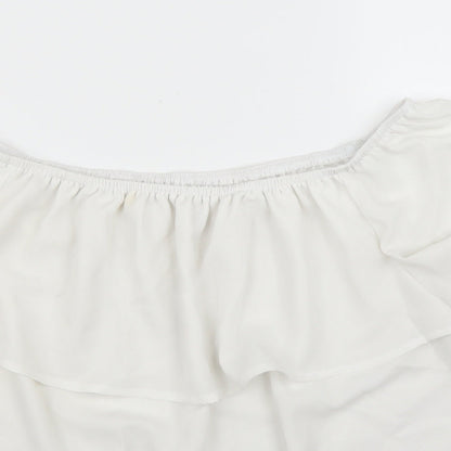 Stradavarius Womens White   Basic Blouse Size S