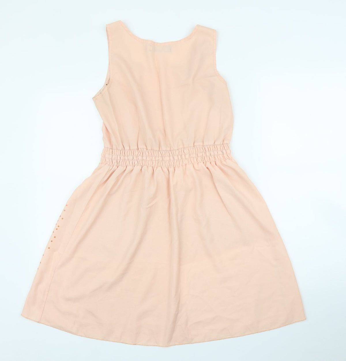 Back view of Ruiyige women’s pink a-line, size M