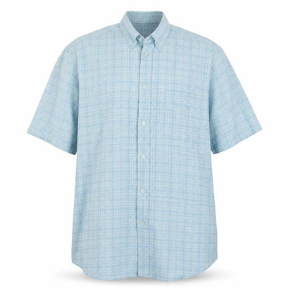 Mens UK Size M M&S Green  Button-Up Short Sleeve Casual Shirt