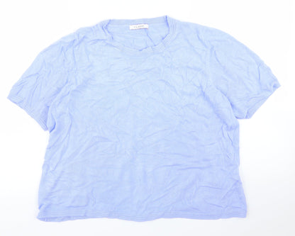 M&S Womens Blue   Basic Blouse Size 18