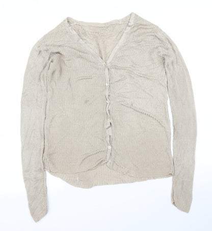 Womens UK Size 10 New Look Gold Cardigan Jumper