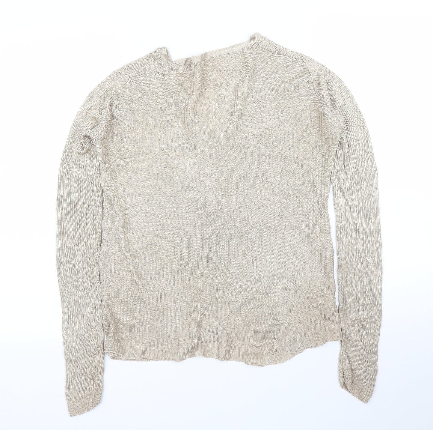 Womens UK Size 10 New Look Gold Cardigan Jumper