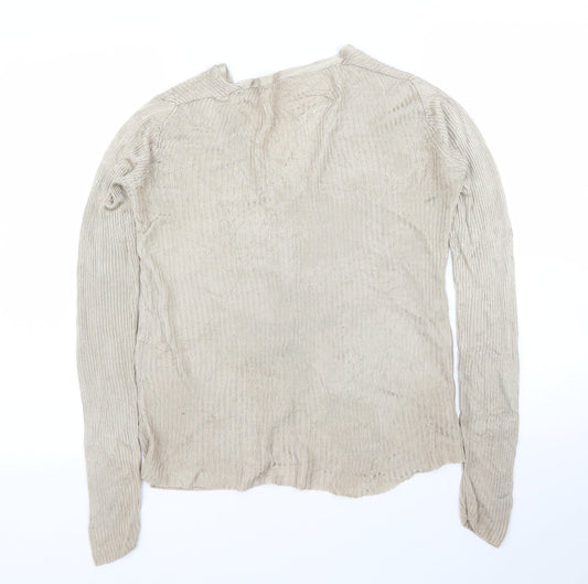 Womens UK Size 10 New Look Gold Cardigan Jumper