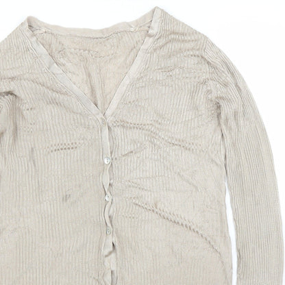 Womens UK Size 10 New Look Gold Cardigan Jumper