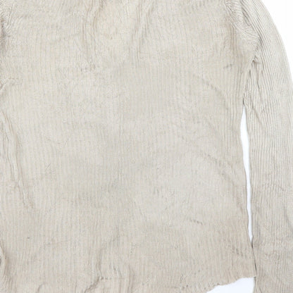 Womens UK Size 10 New Look Gold Cardigan Jumper