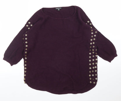 Womens UK Size 6 Warehouse Purple Pullover Jumper