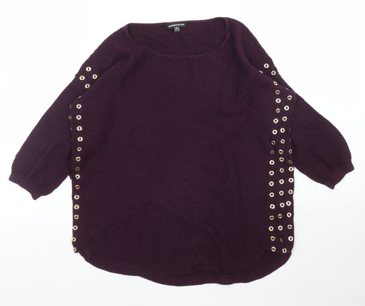 Womens UK Size 6 Warehouse Purple Pullover Jumper