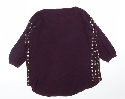 Womens UK Size 6 Warehouse Purple Pullover Jumper