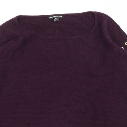 Womens UK Size 6 Warehouse Purple Pullover Jumper